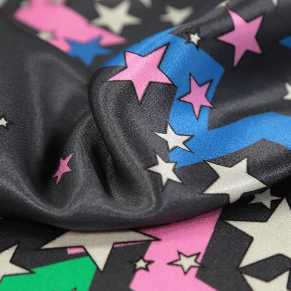 Fabric Godmother - Dazzle Viscose ECOVERO™️ Satin - Denim