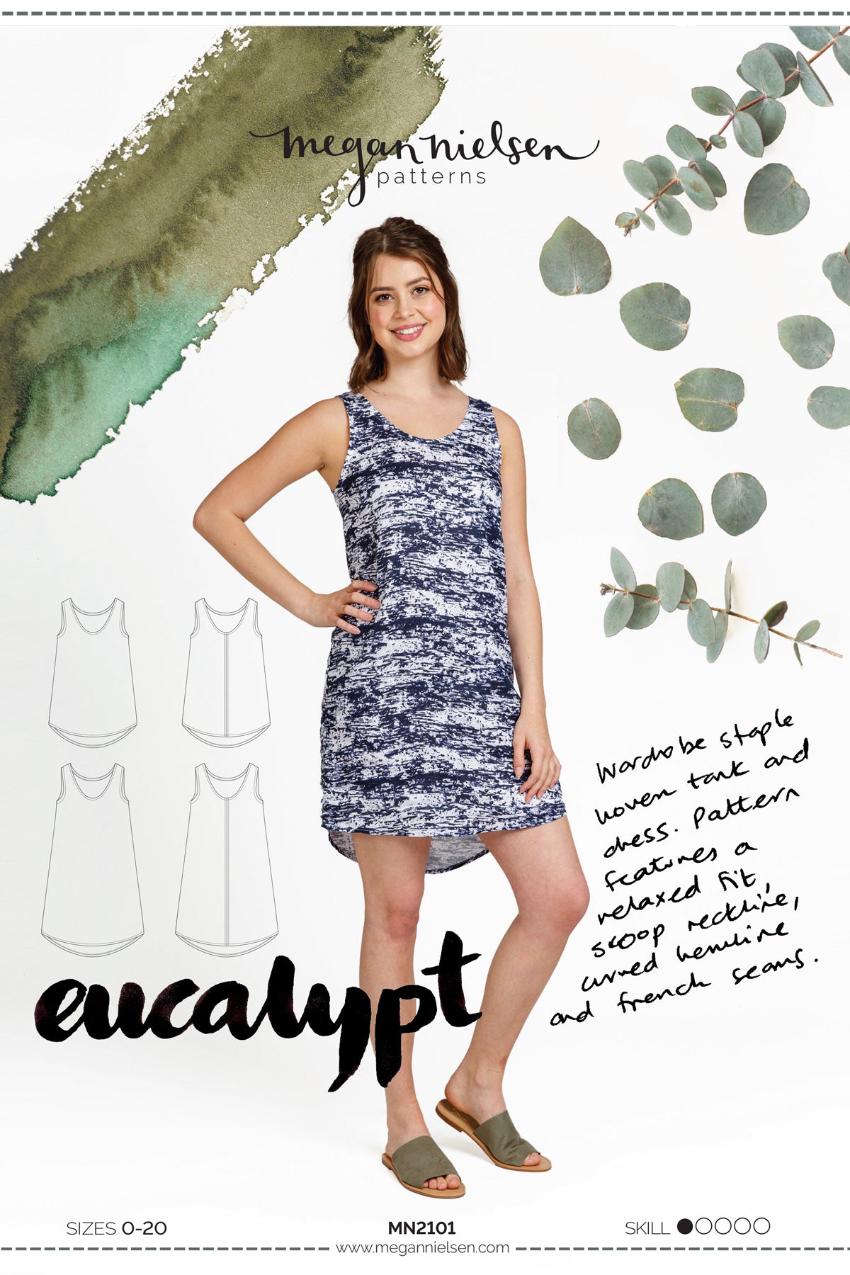 Megan Nielsen Eucalypt Dress & Tank - Marked Cover