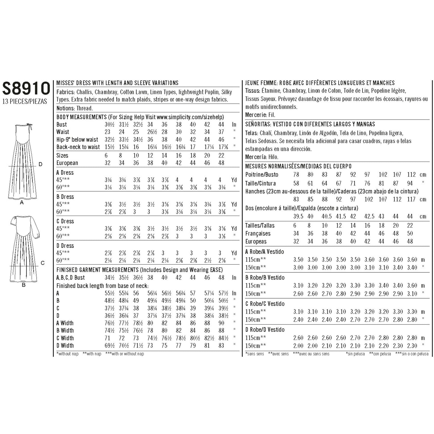 Simplicity 8910
