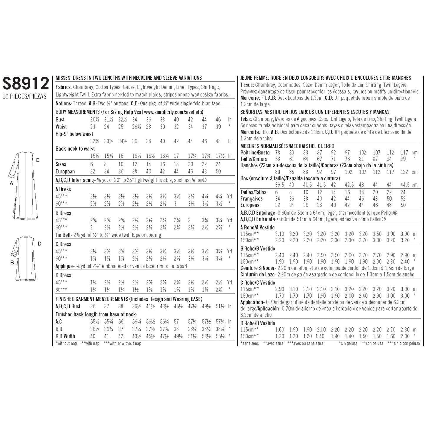 Simplicity 8912