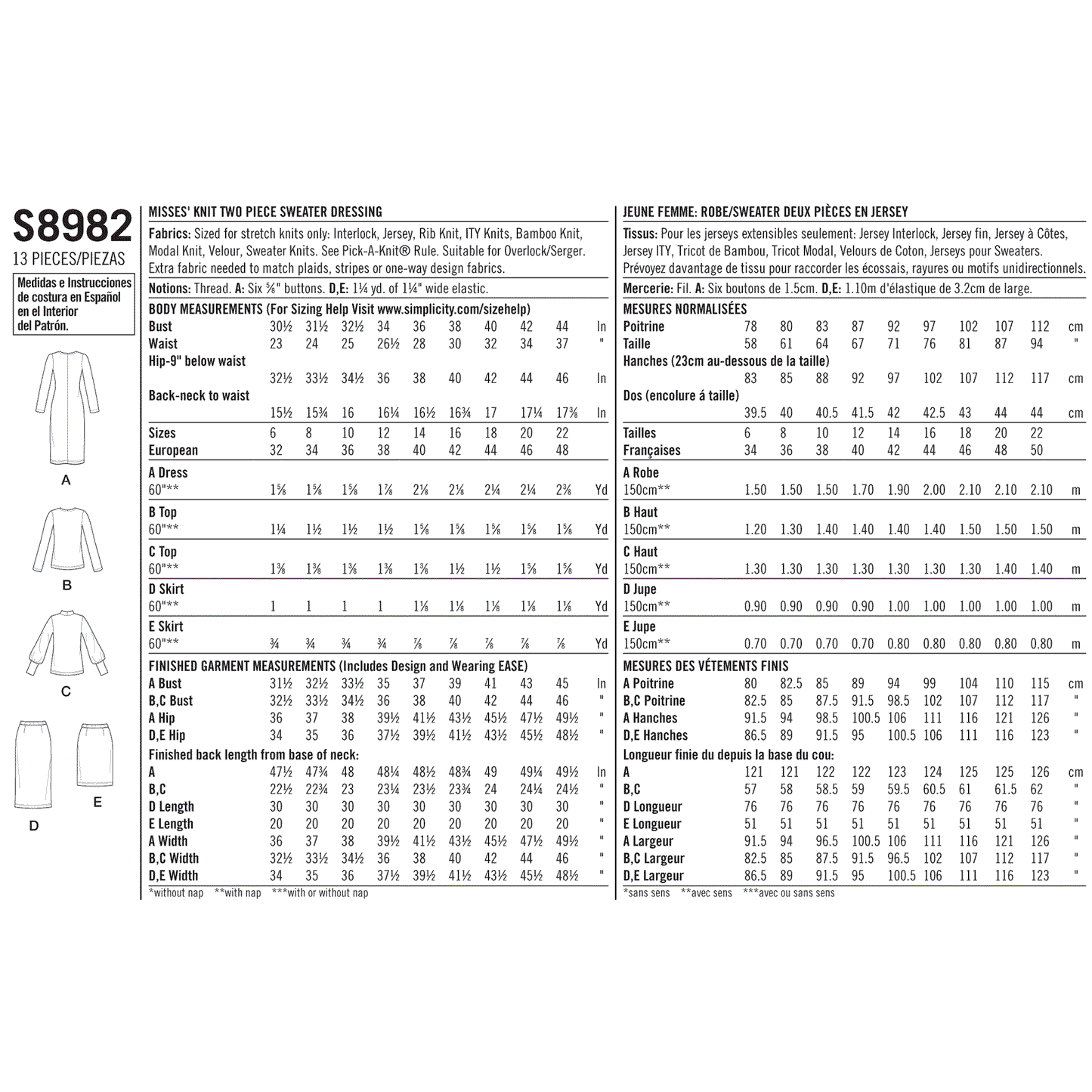 Simplicity 8982