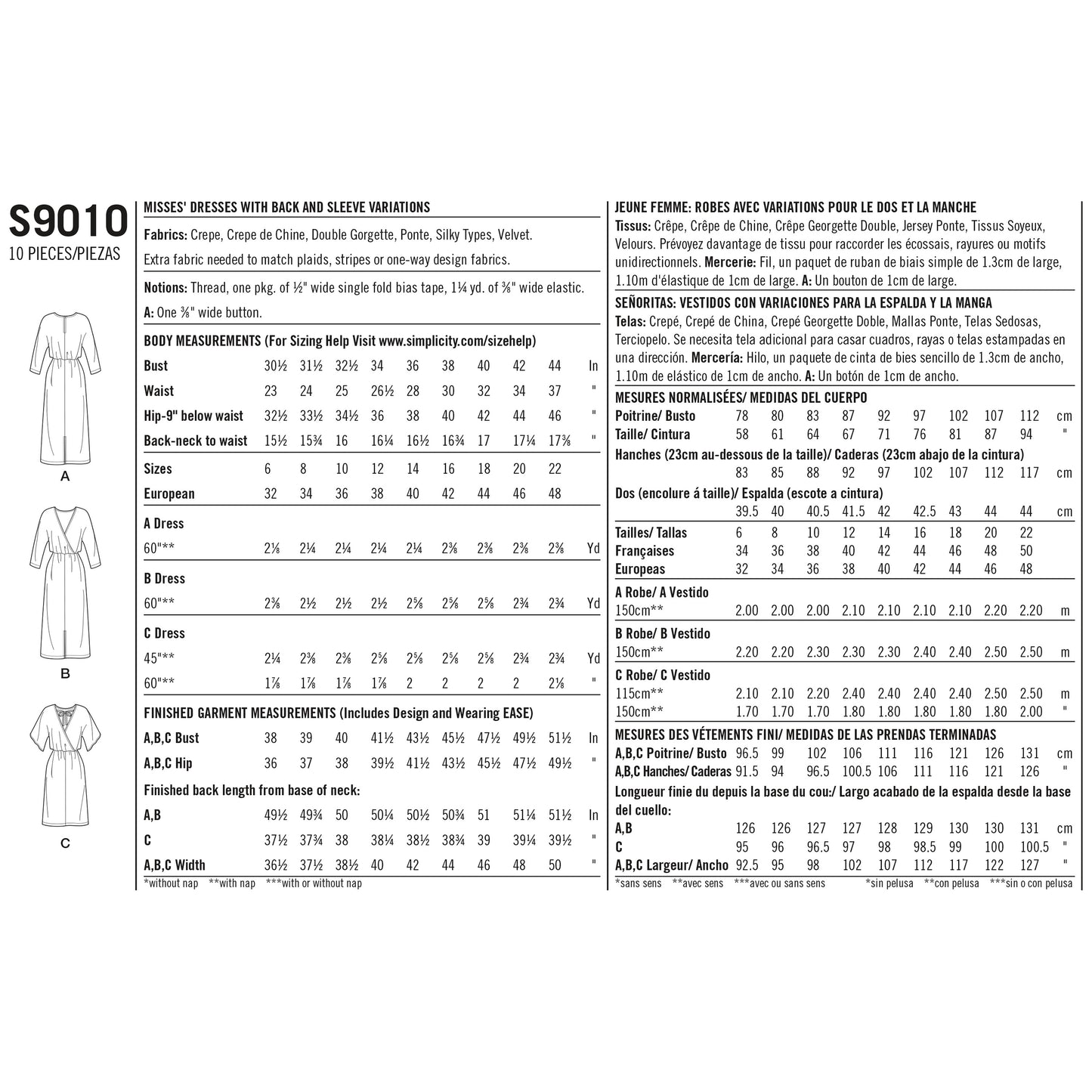 Simplicity 9010