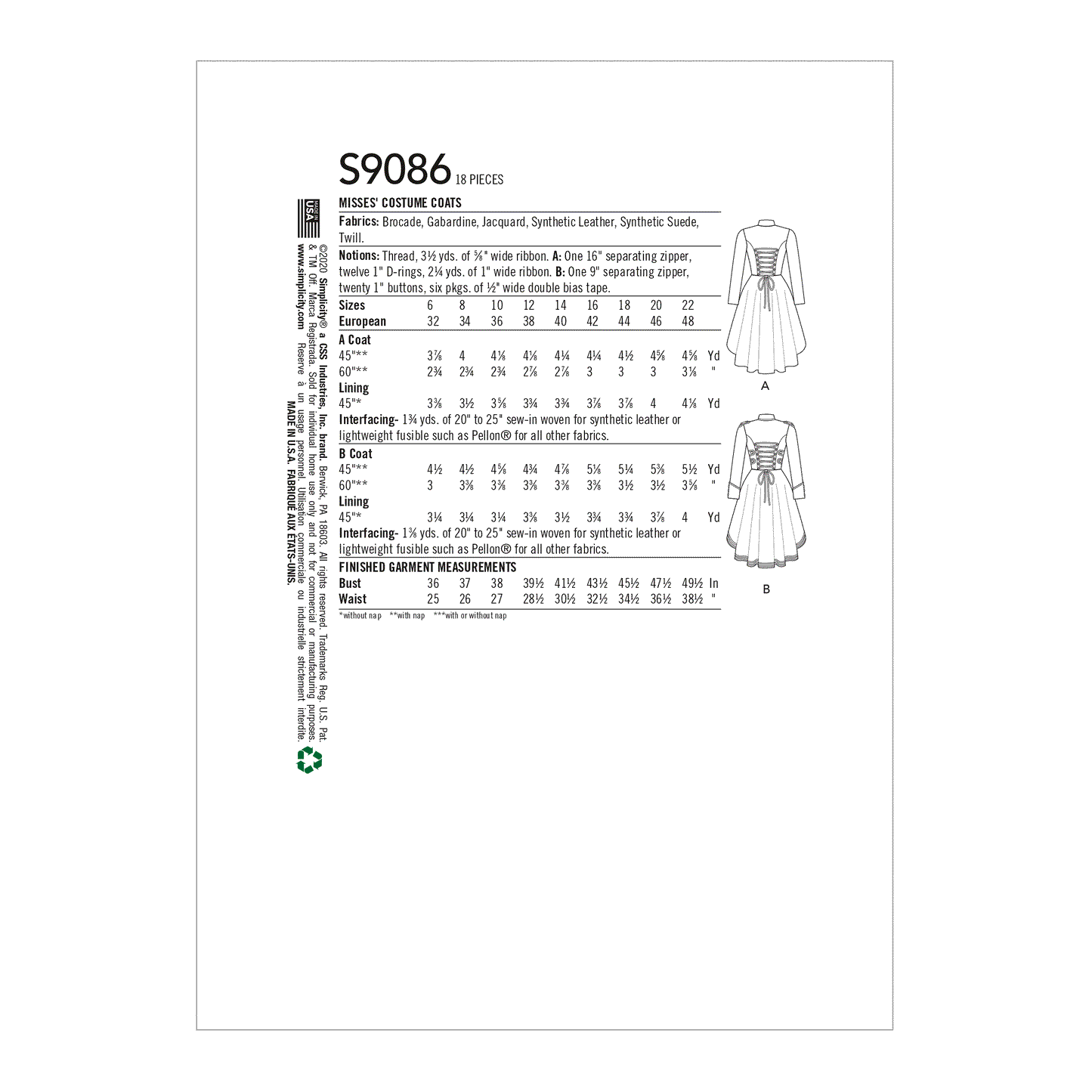 Simplicity 9086