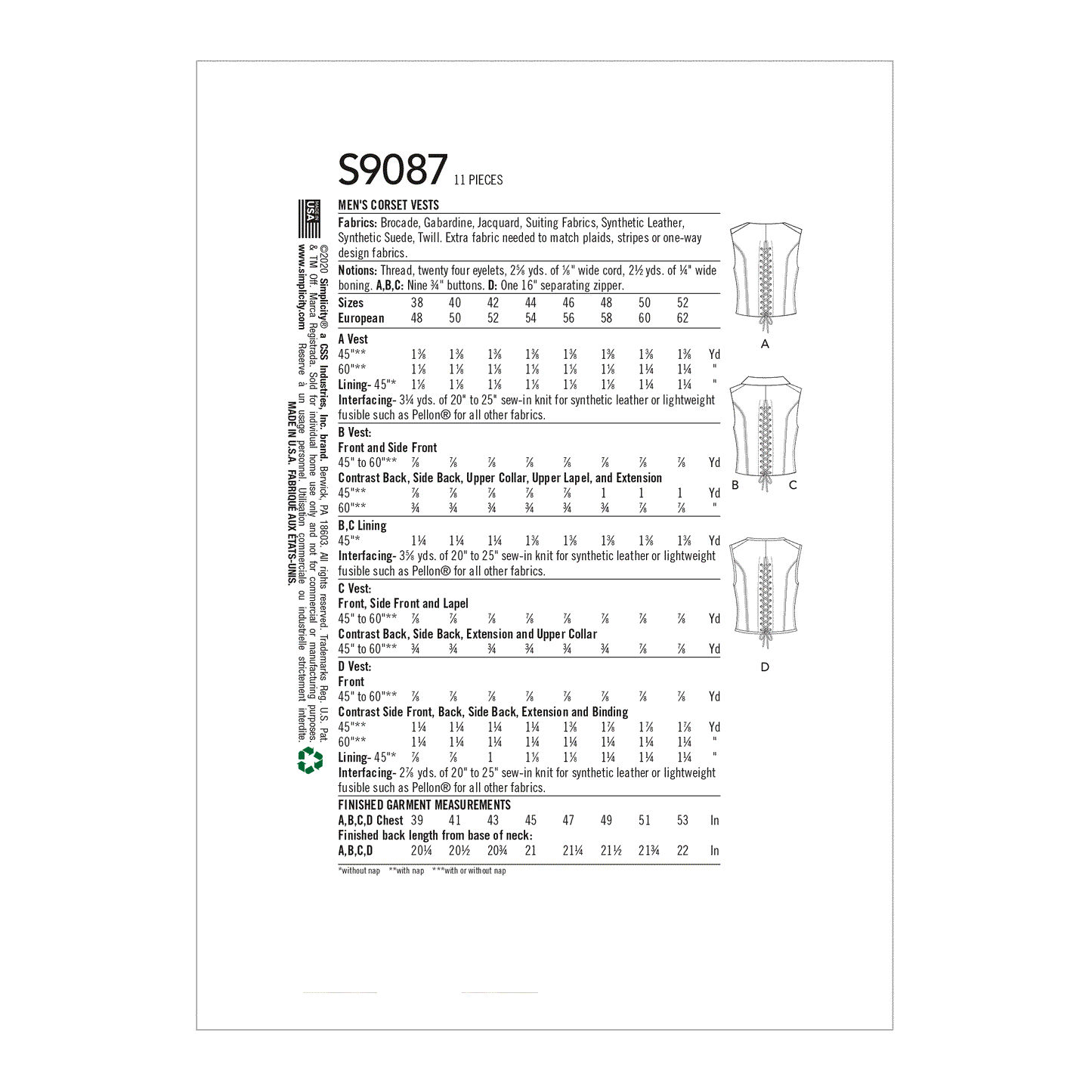 Simplicity 9087