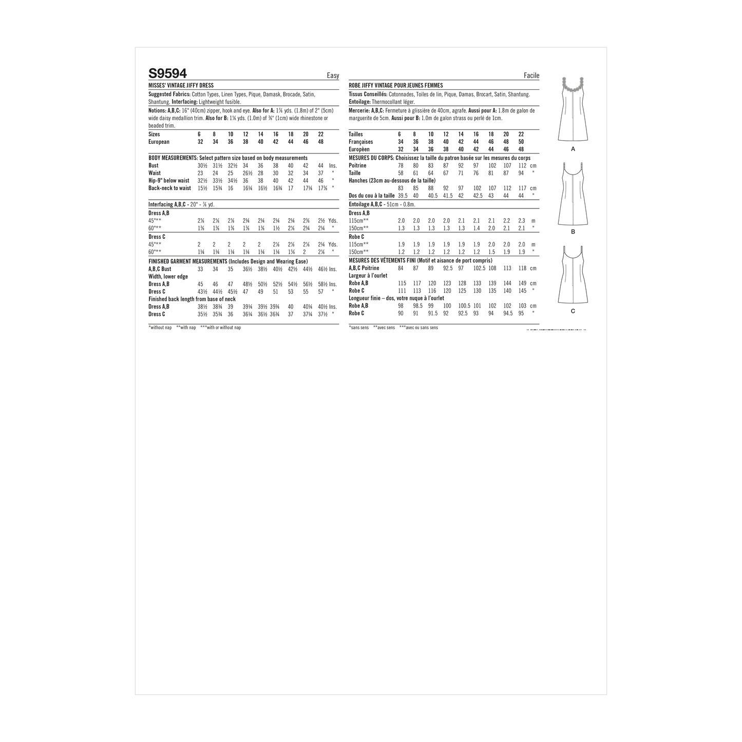 Simplicity 9594
