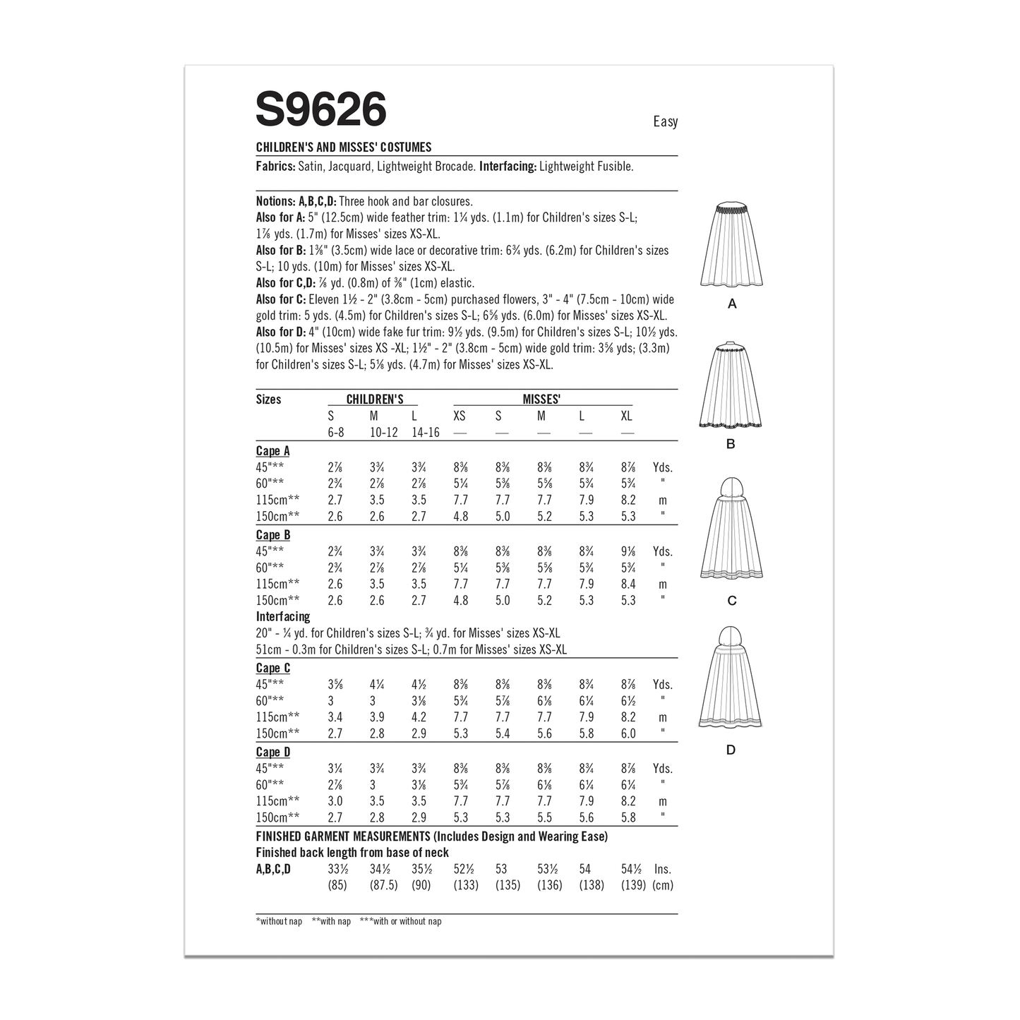 Simplicity 9626