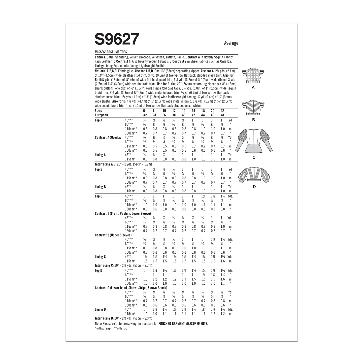 Simplicity 9627