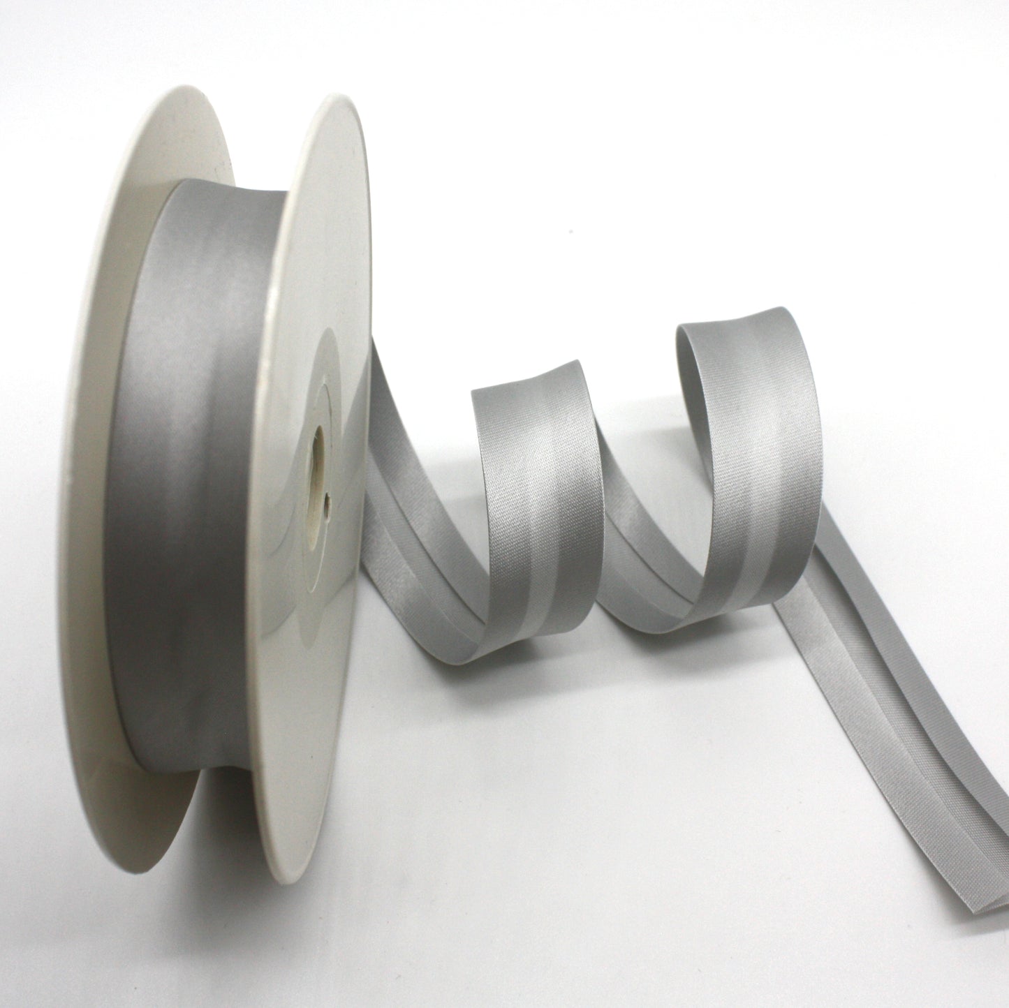 Satin Bias Binding - Silver