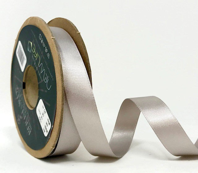 Berisfords NewLife Satin Ribbon - Silver Grey