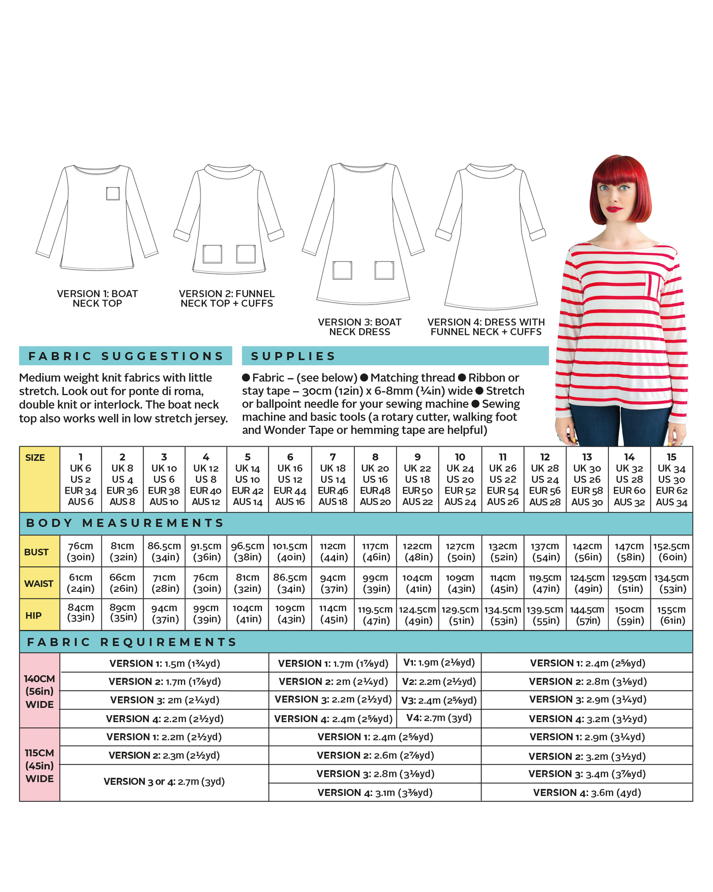 Tilly and the Buttons Coco Top and Dress - Sizes UK 6-34