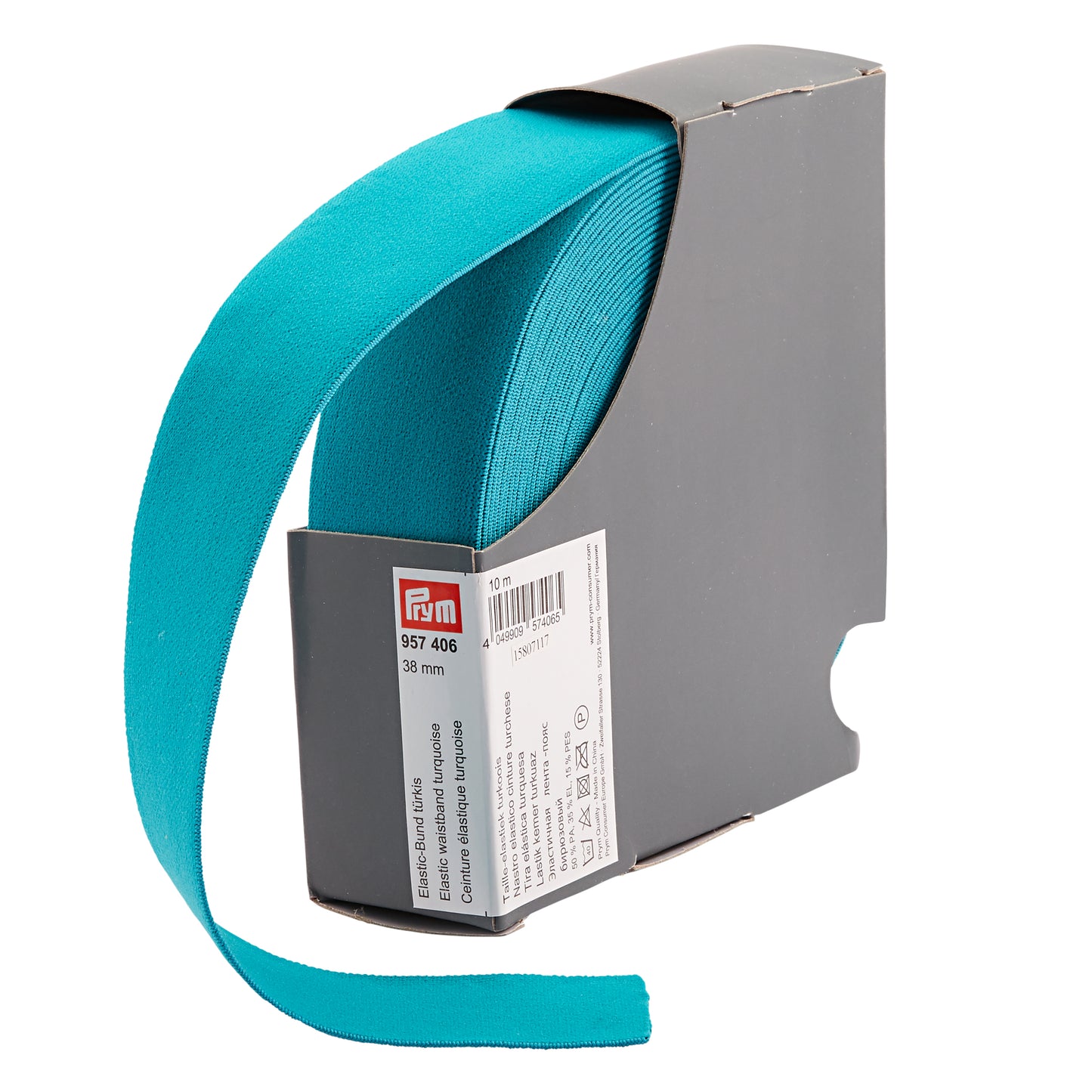 Prym Elastic Waistband - Turquoise 38mm