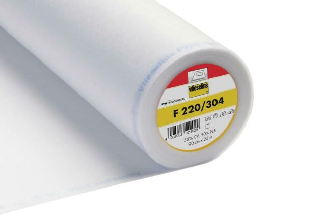 Vlieseline Medium Weight Iron On Interfacing - White
