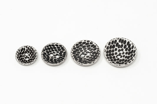 2 Hole Embossed Metal Buttons