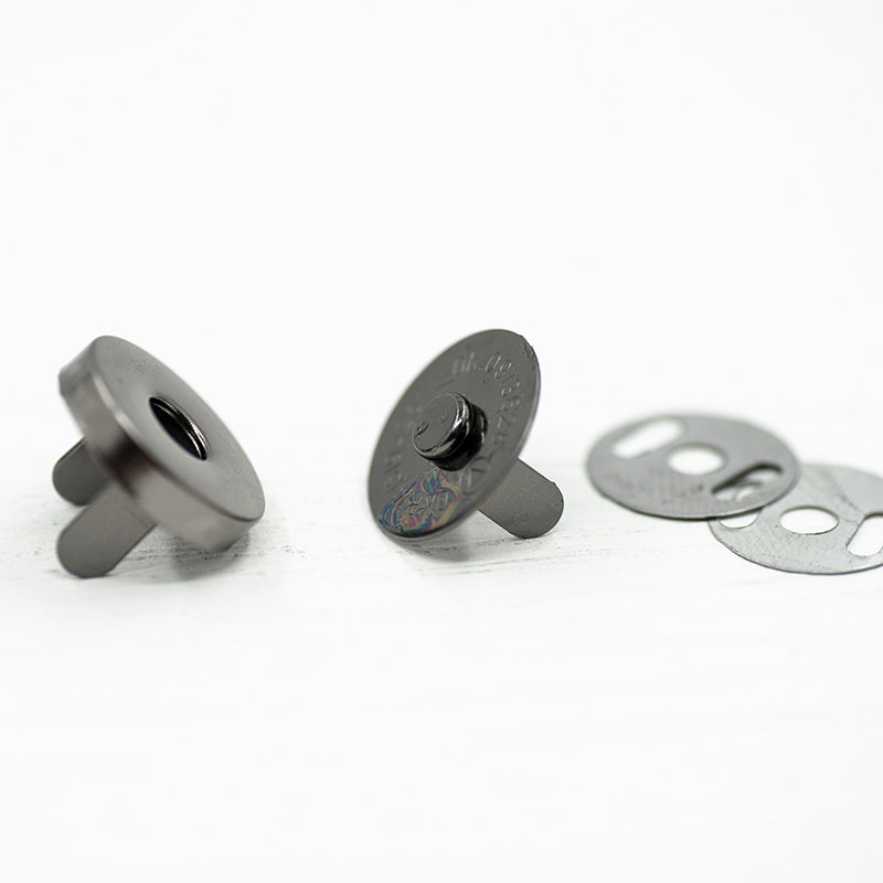 Round Magnetic Fastener - 18mm - Gunmetal