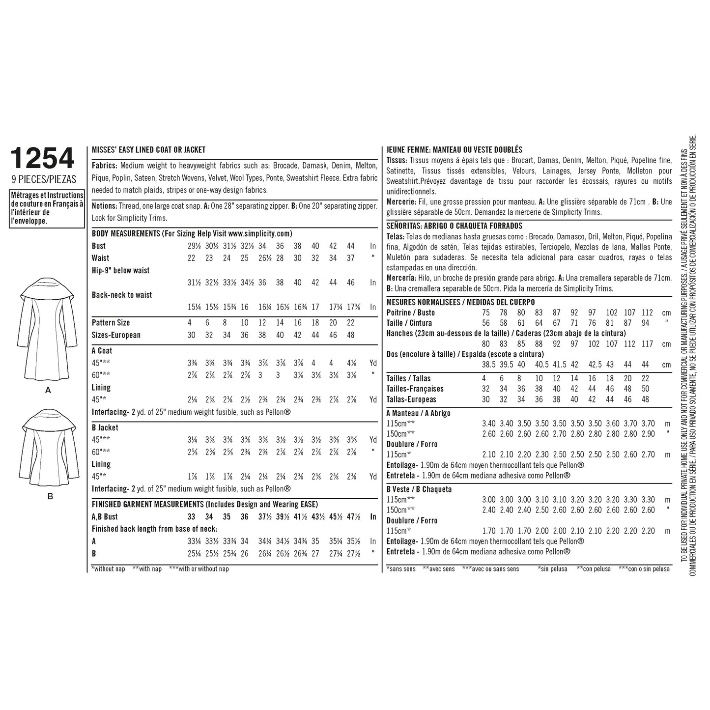 Simplicity 1254