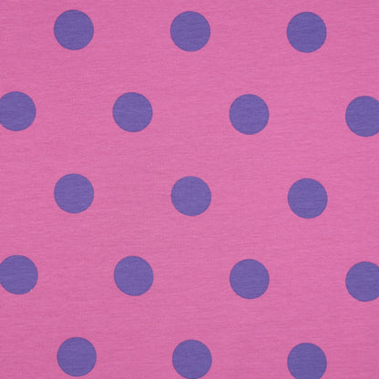 Giant Dots French Terry - Pink