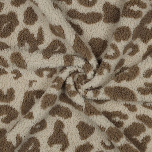 Teddy Fleece - Animal Print - Brown