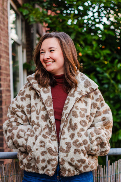 Teddy Fleece - Animal Print - Brown