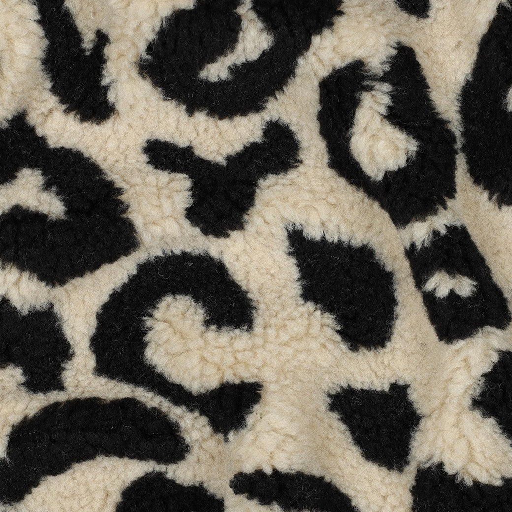 Teddy Fleece - Animal Print - Black