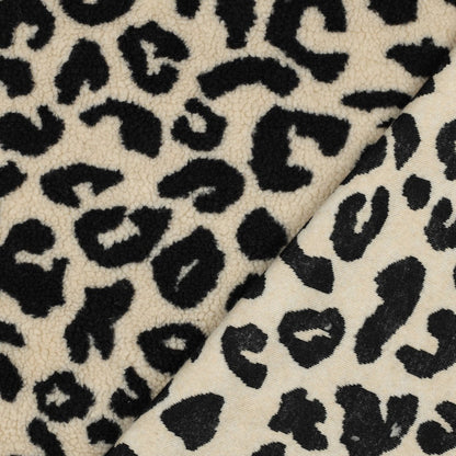 Teddy Fleece - Animal Print - Black