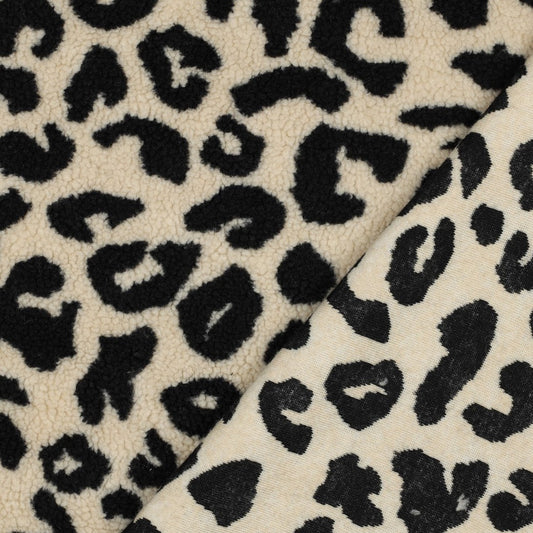 Teddy Fleece - Animal Print - Black