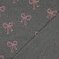 Glitter Bows Cotton Jersey - Grey Melange
