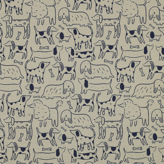 Dog Squad Cotton Jersey - Soft Green