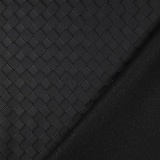 Woven Faux Leather - Black