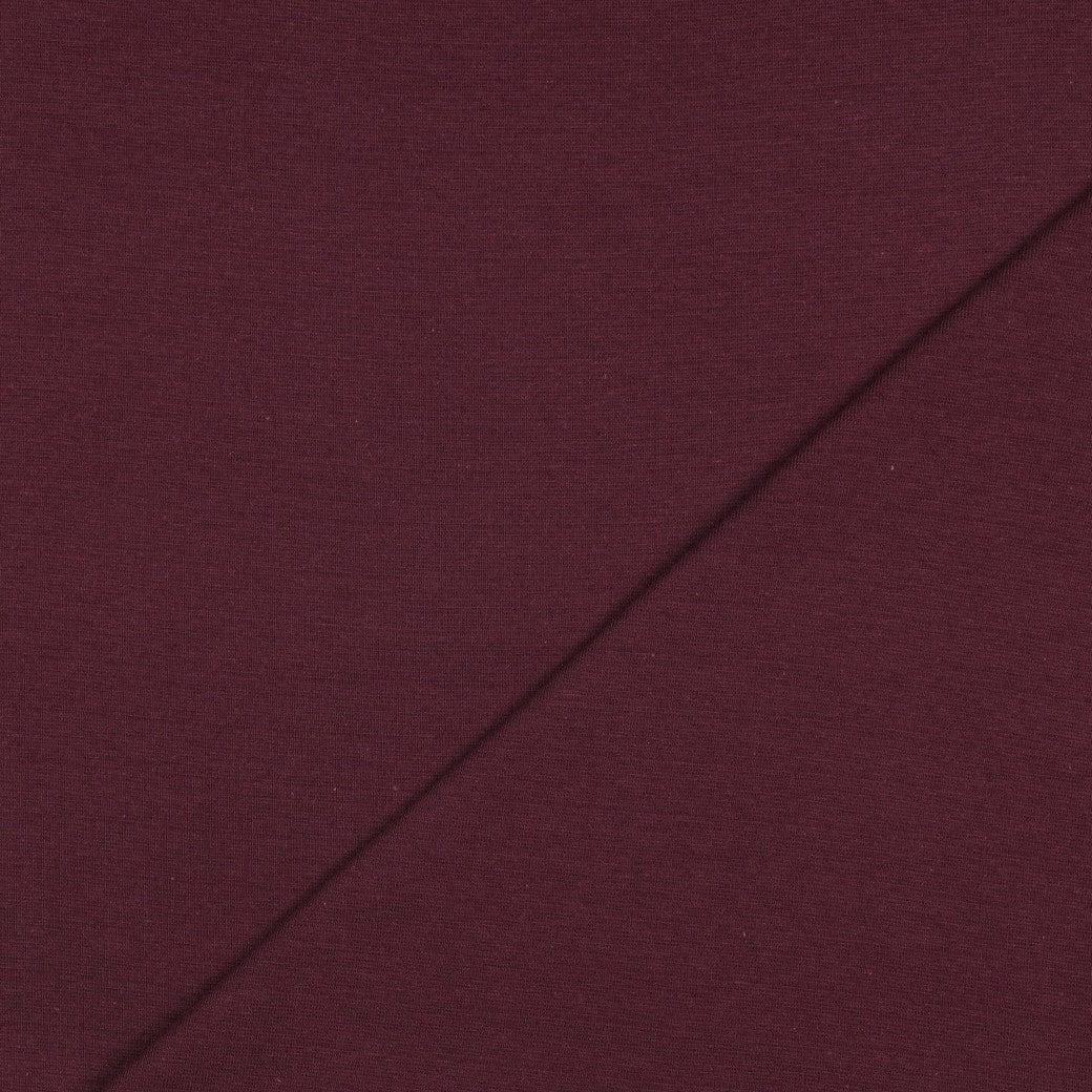 Organic Cotton Ribbing - Aubergine