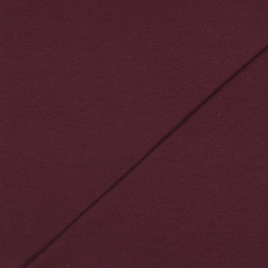 Organic Cotton Ribbing - Aubergine