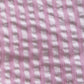 Striped Seersucker - Pink - 1.7M Remnant