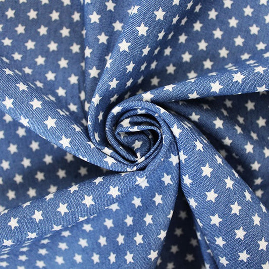 Little Stars Stretch Chambray