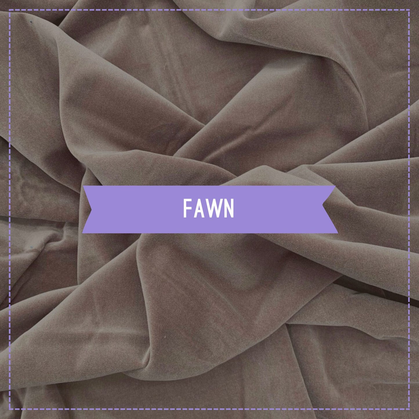 100% Cotton Velvet - Fawn