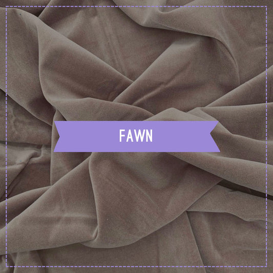 100% Cotton Velvet - Fawn