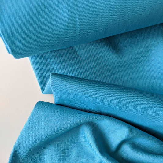 Yarn Dyed Stretch Denim - Turquoise