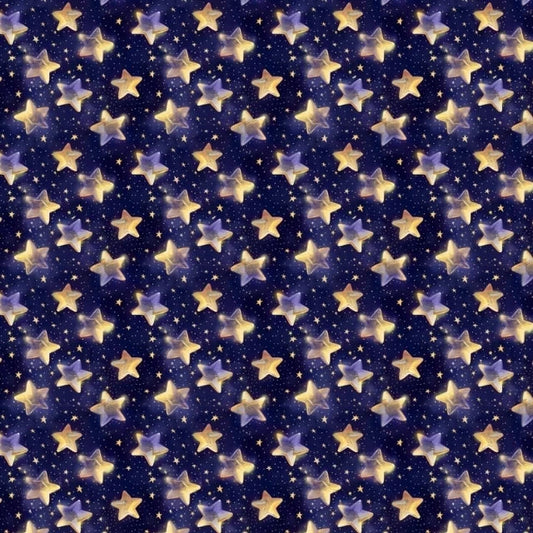 Golden Stars Cotton Jersey
