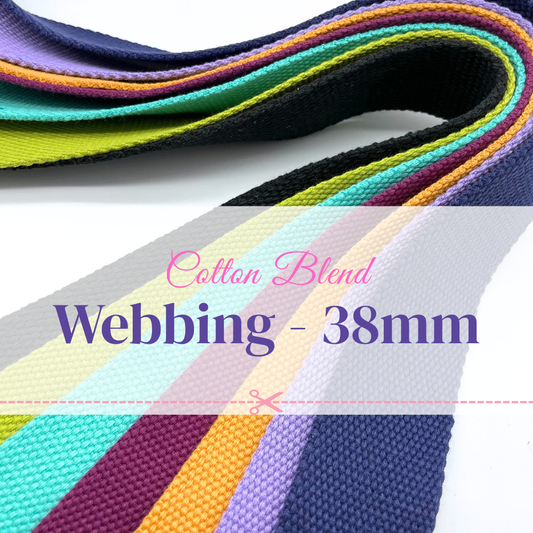 Solid Cotton Blend Webbing - 38mm