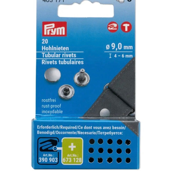 Prym Tubular Rivets - 4-6mm - Silver