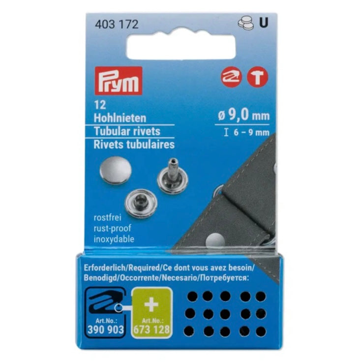 Prym Tubular Rivets - 6-9mm - Silver