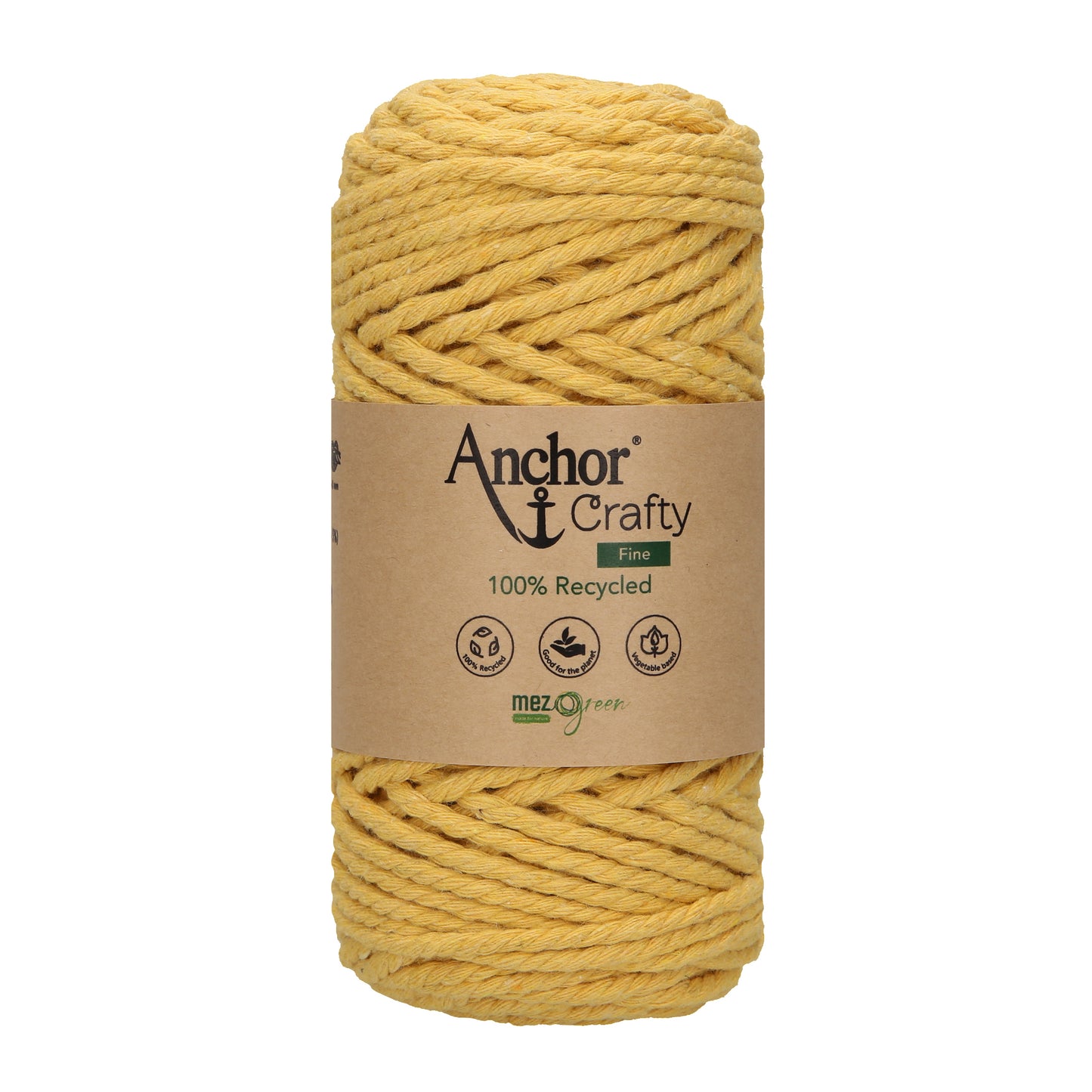 Anchor Crafty Fine 3mm Macrame Cord - Mustard