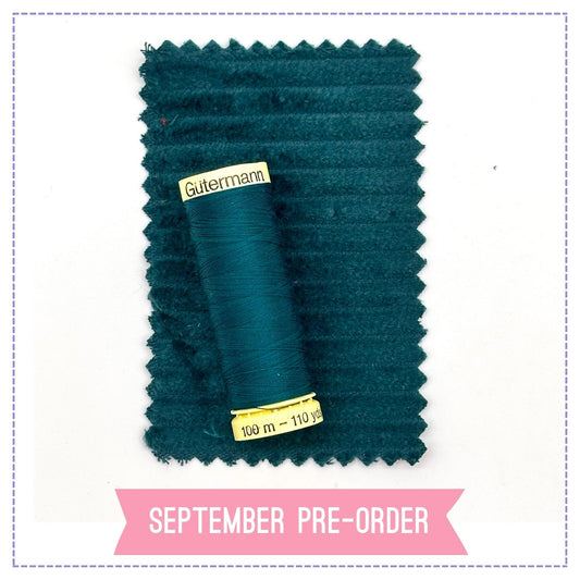 4.5 Wale Jumbo Cord - Teal (Pre-Order)
