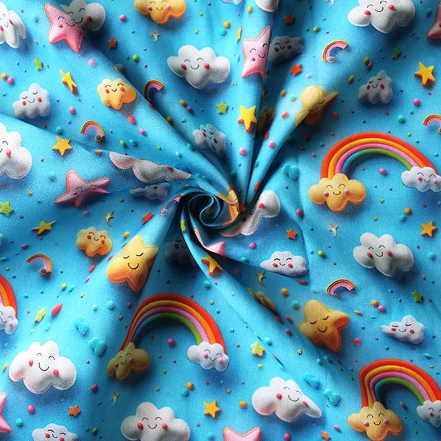 Rainbow Days - 3D Digitally Printed Cotton