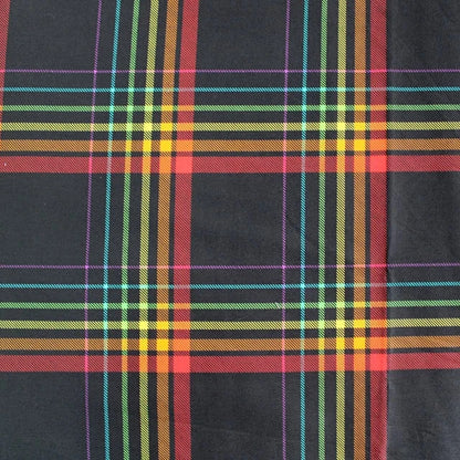 Digital Cotton Check - Black Rainbow