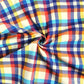 Digital Cotton Check - Orange & Cream