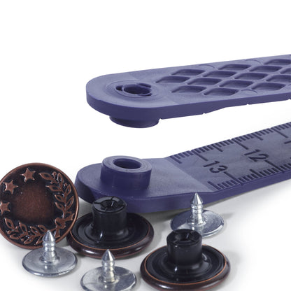 Prym No Sew Jeans Buttons 17mm - Laurel Wreath