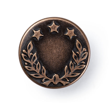 Prym No Sew Jeans Buttons 17mm - Laurel Wreath