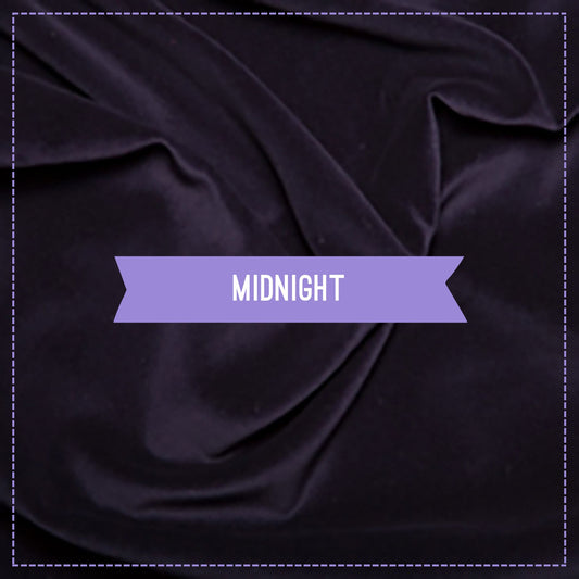 100% Cotton Velvet - Midnight
