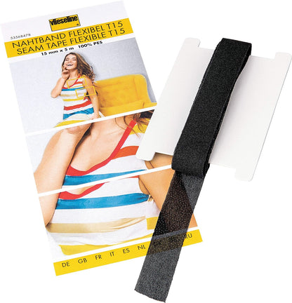 Vlieseline Flexible Seam Tape T15 - Charcoal
