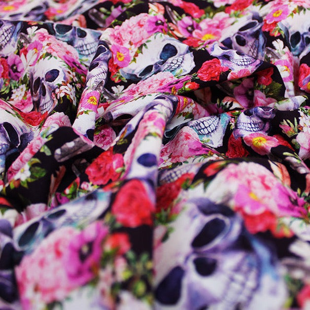 Little Johnny Floral Skulls Cotton