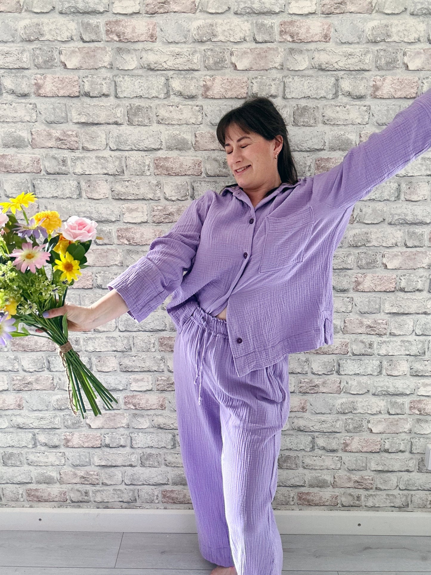 Purple Packages - Closet Core Patterns Fran Pyjamas - Ready To Sew Kit